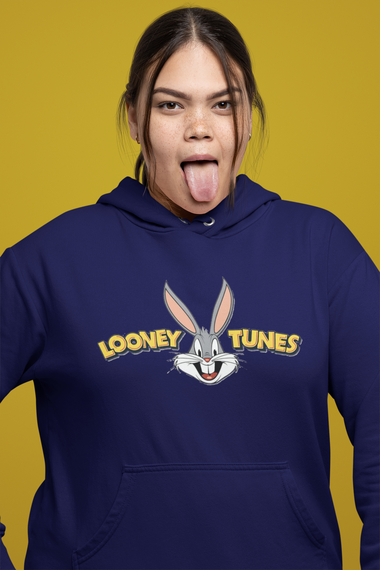 Women's Printed Hoodie Blue - Image 4