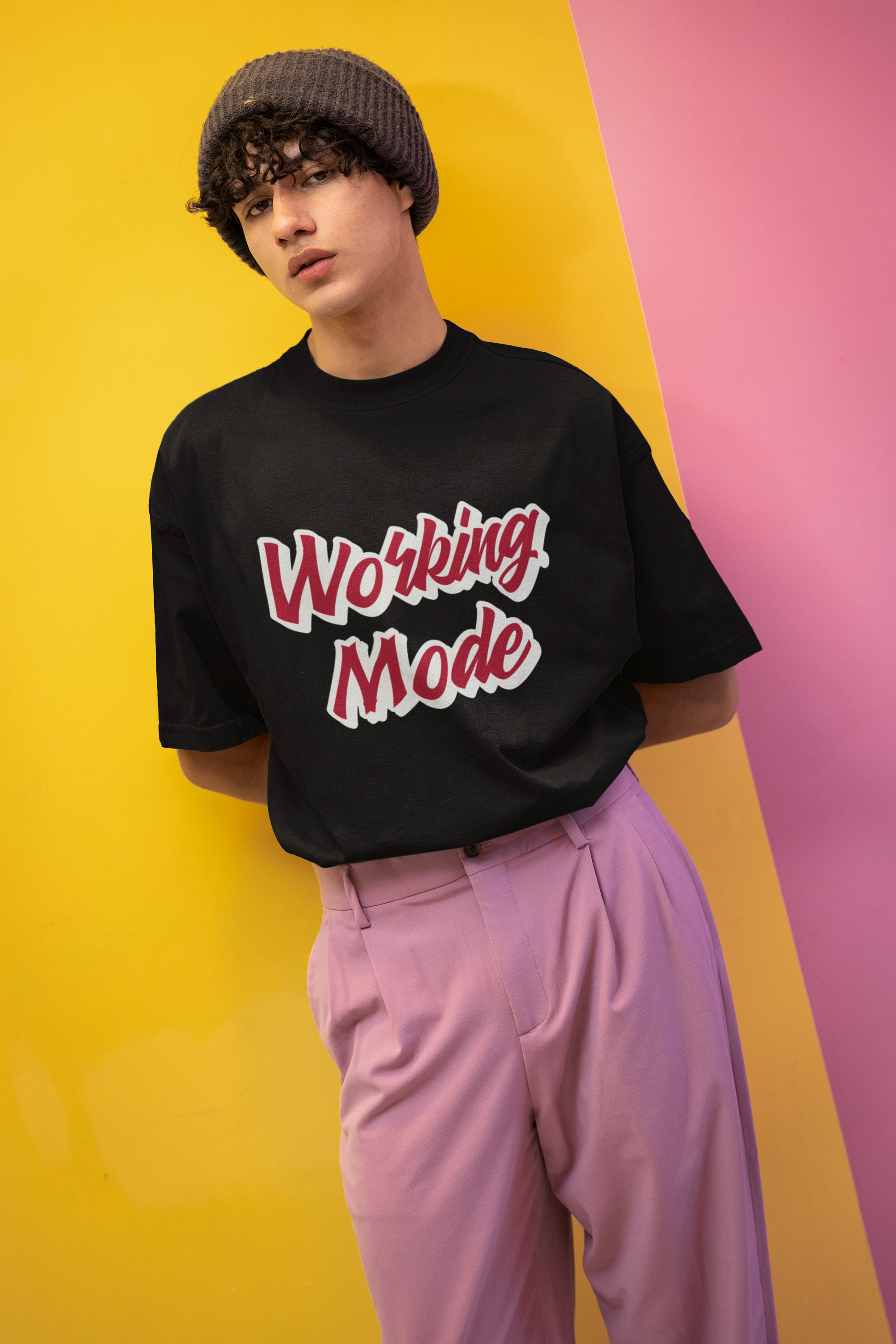 Working Mode Men's Oversized T-Shirt - Image 2
