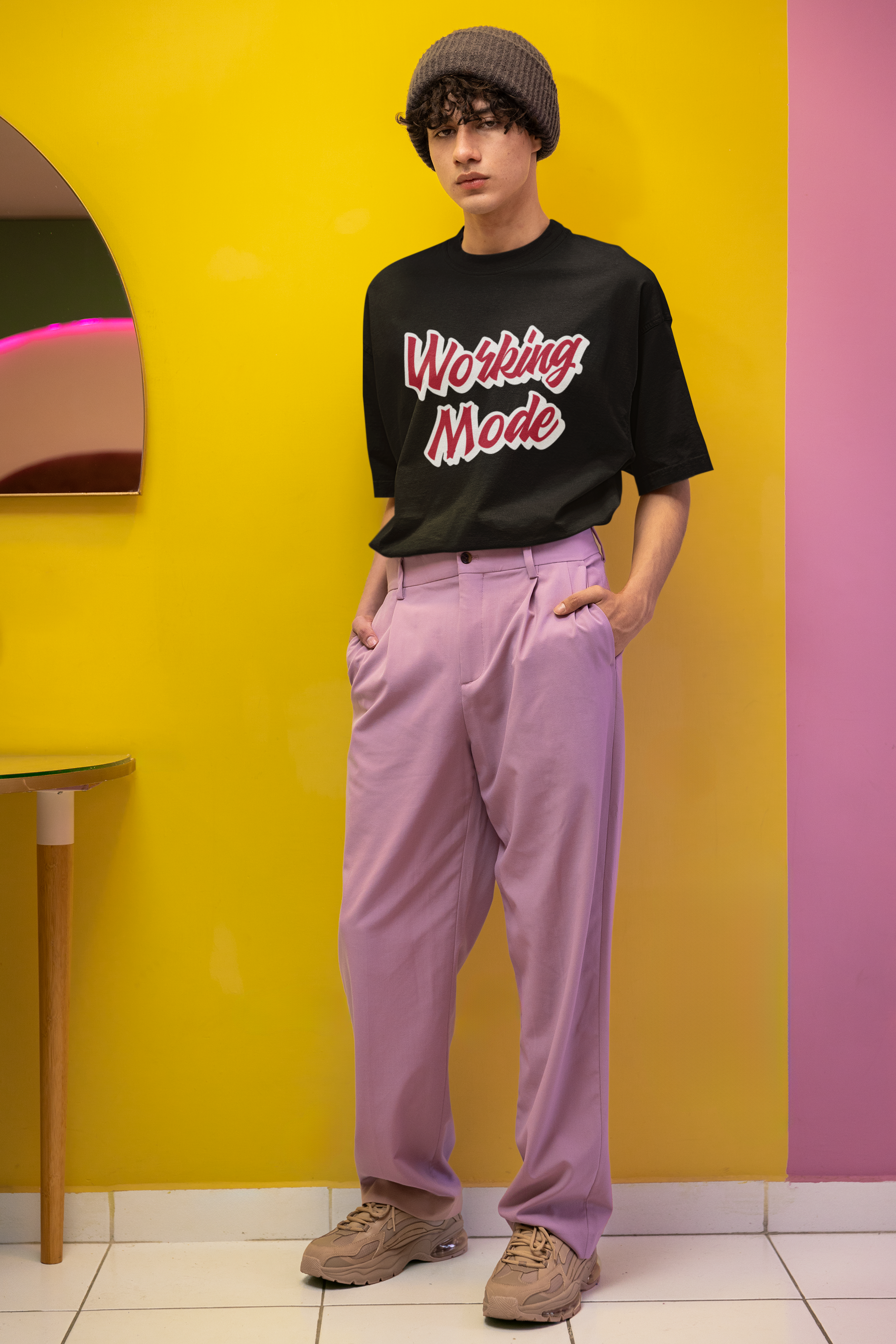 Working Mode Men's Oversized T-Shirt - Image 4