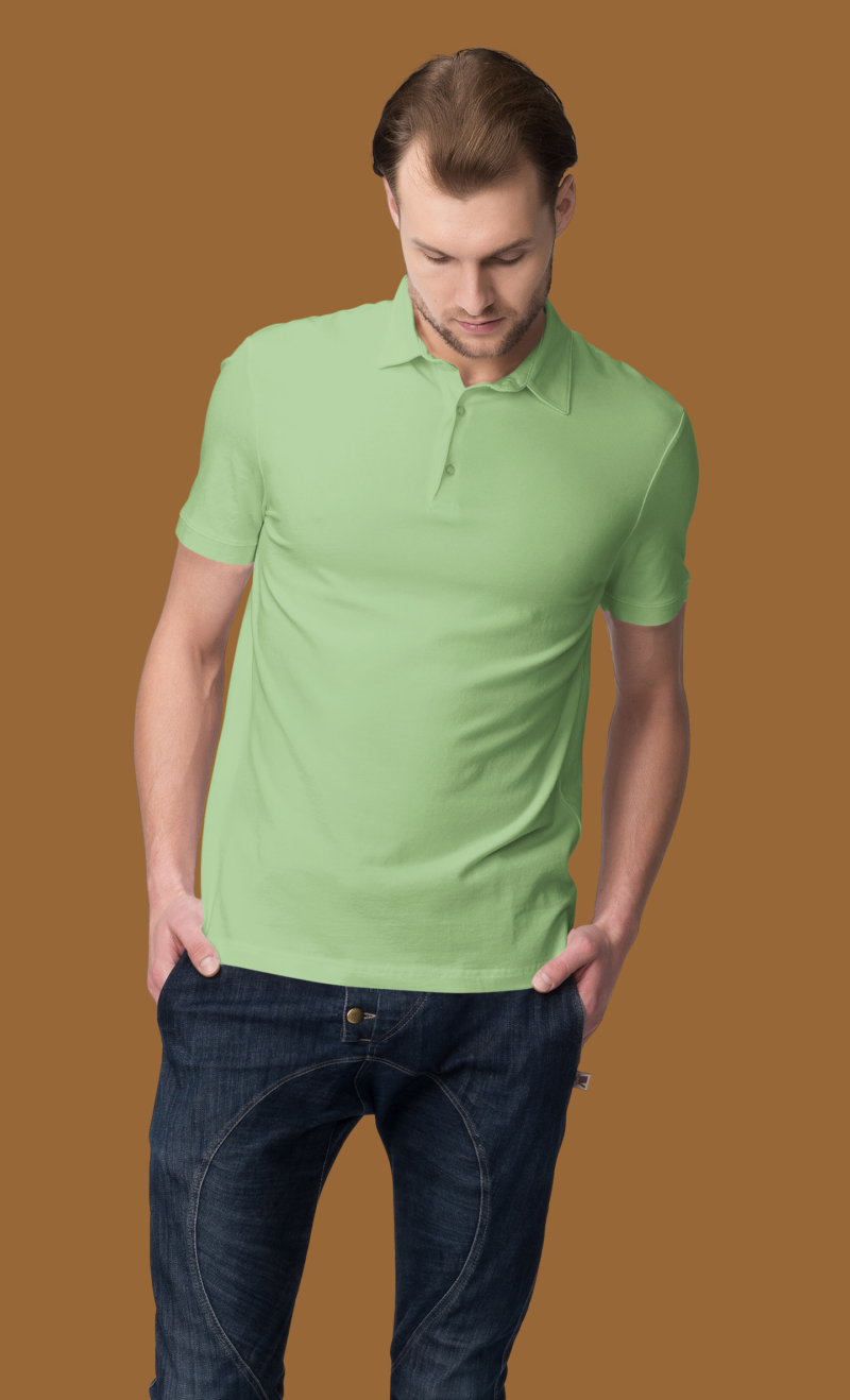 On Trend Men's Polo Shirt (Pista Green)