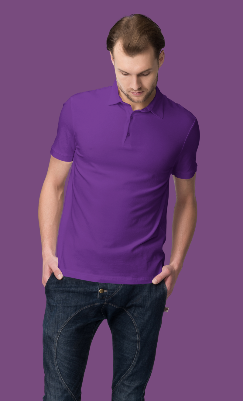 On Trend Men's Polo Shirt (Berry-Berry)