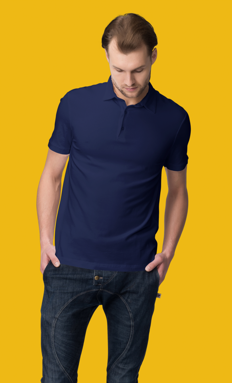 On Trend Men's Polo Shirt (Navy Blue)