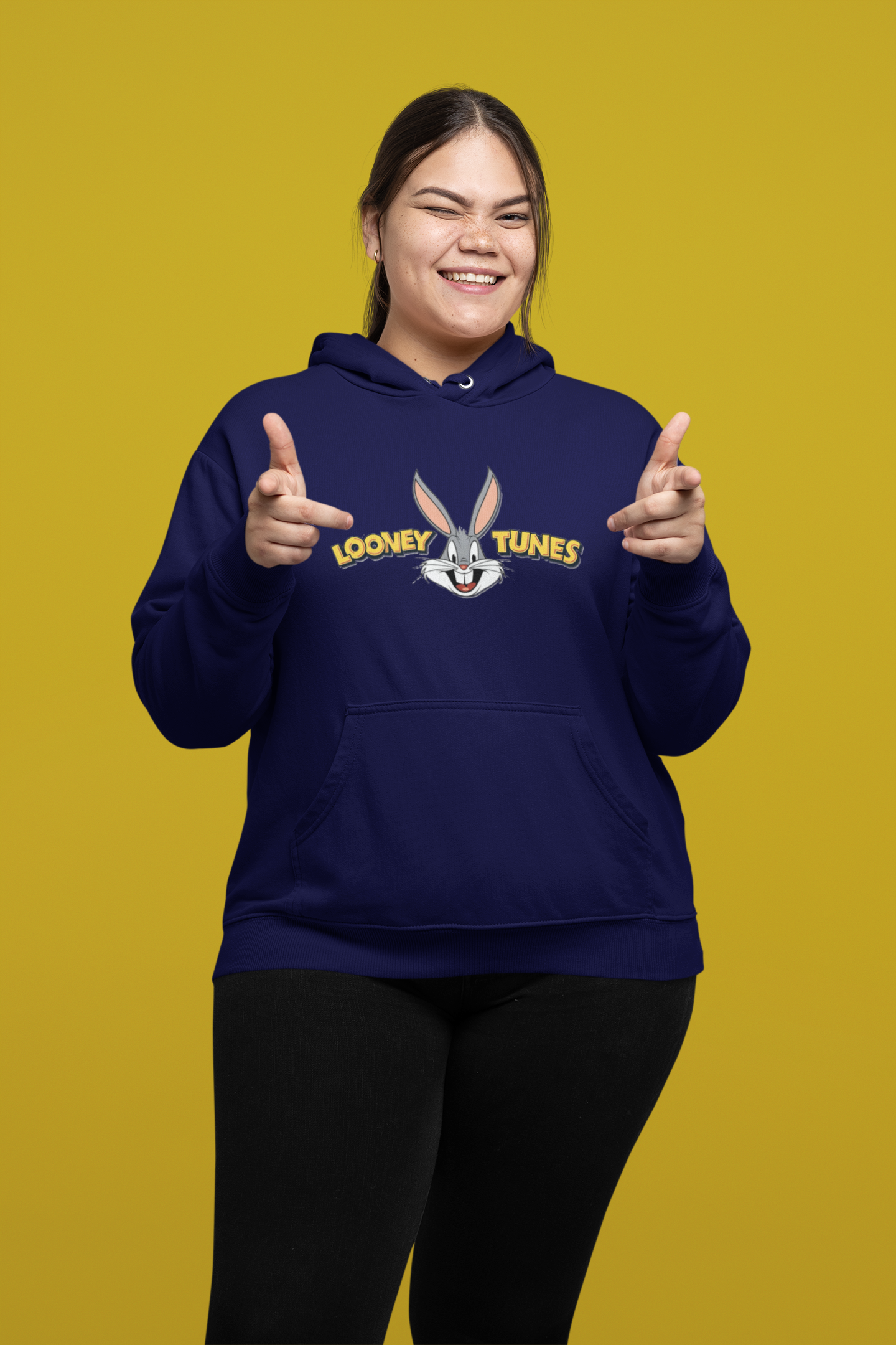 Women's Printed Hoodie Blue - Image 2